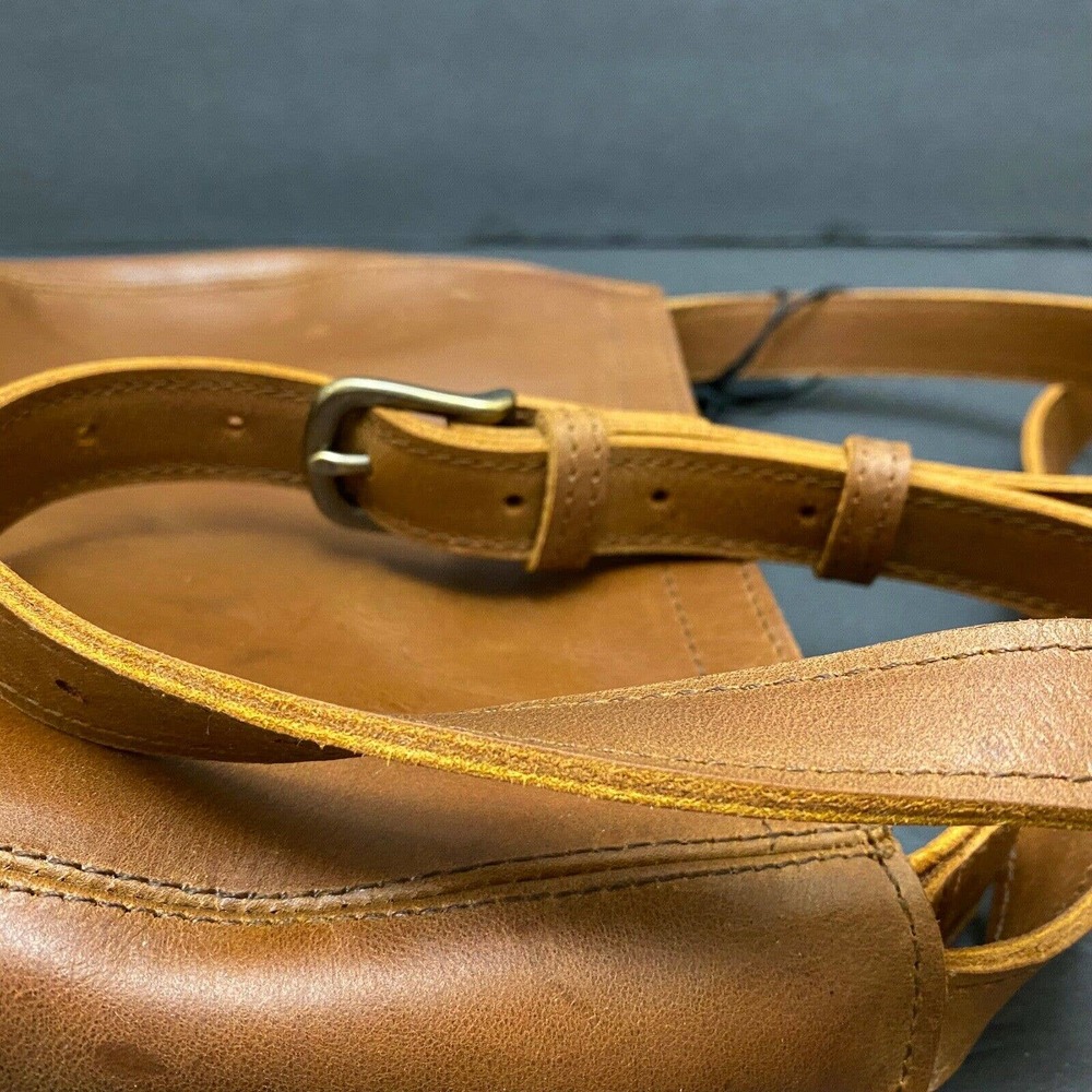 Able Naomi Saddlebag Purse Whiskey Adjustable Crossbody Zippered - Picture 6 of 10